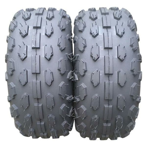 Pair of ATV Go Kart Tires 145/70-6 Rated Black rubber